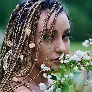 Beach Style Seashell Dreadlock Rings for Hair Styling