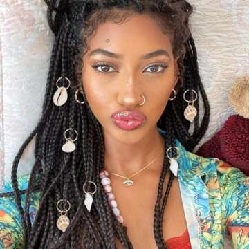 Beach Style Seashell Dreadlock Rings for Hair Styling