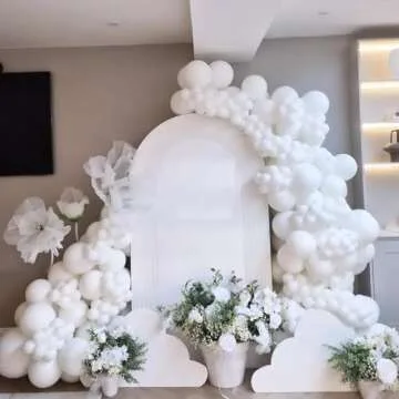 White Balloons Latex Party Balloons, 50 pack 12 Inches Helium balloons for Wedding Birthday Party Decorations