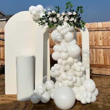 White Balloons Latex Party Balloons, 50 pack 12 Inches Helium balloons for Wedding Birthday Party Decorations