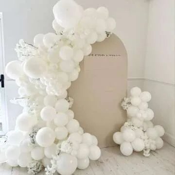 White Balloons Latex Party Balloons, 50 pack 12 Inches Helium balloons for Wedding Birthday Party Decorations