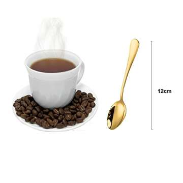 Wesdxc56 Demitasse Espresso Spoons, Mini Coffee Spoon, Stainless Steel Small Spoons for Dessert, Tea...