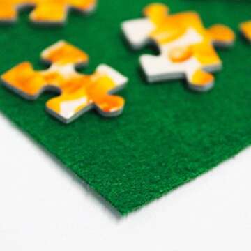 Puzzle Mat Roll up Jigsaw Puzzle Pad Puzzle Storage Felt Mat Puzzles Saver (45.6" x 31") - Fits up to 2000 Pieces (36.6 Inch * 24.1 Inch)