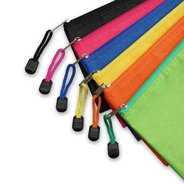 LABUK 6 Pack Zipper Pencil Pouches Bulk, Waterproof Pencil Bags Pencil Case for Office Supplies Travel Cosmetics Accessories in 6 Color
