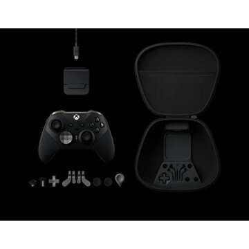 7 Watts Elite Series 2 Controller Modded - Custom Pro Rapid Fire Mod - for Xbox One Series X S Wireless & Wired PC Gaming - Red LED Lights