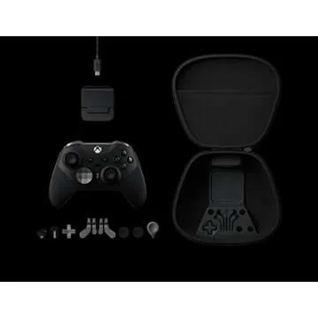 7 Watts Elite Series 2 Controller Modded - Custom Pro Rapid Fire Mod - for Xbox One Series X S Wireless & Wired PC Gaming - Red LED Lights