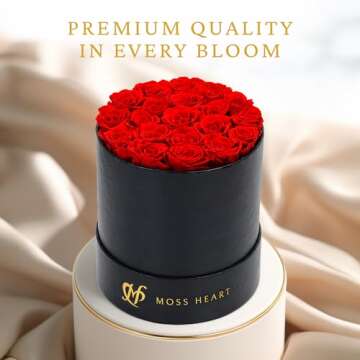 20 Forever Flowers - Preserved Roses, Long Lasting Immortal Roses - Eternal Rose Preserved Flowers i...
