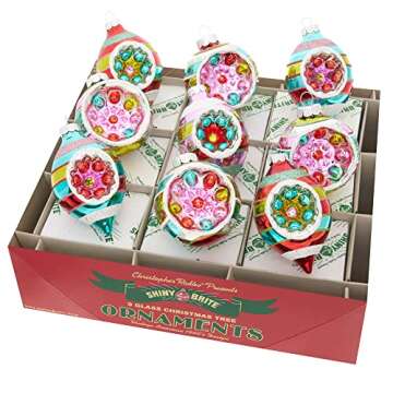 Shiny Brite Vintage Christmas Ornament Set - 9 Count