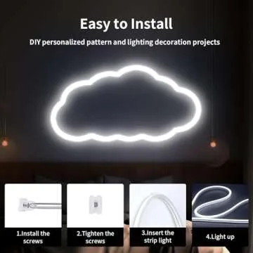 iNextStation Neon LED Strip Lights White 16.4ft/5m Neon Light Strip 12V Silicone Waterproof Flexible LED Neon Rope Lights for Bedroom Festival Indoor Outdoor Decor (Power Adapter not Included)