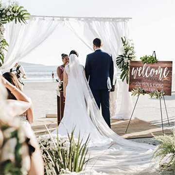 JNZYB Easel Stand for Display Wedding Sign & Poster - 63 Inches Tall Easle for Display Holder - Port...