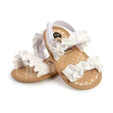 Baby Toddler Girls Sandals Summer Shoes Outdoor First Walker Infant Girls Shoes for Summer Infant 6-12 Months nt 12cm