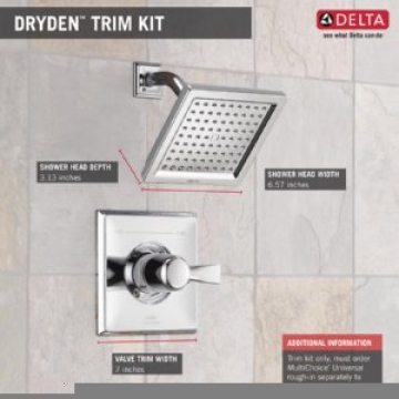 Delta Dryden Shower Faucet Set Polished Nickel Full Body Spray