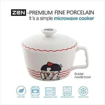 ZEN Buldak Noodle Bowl Set - Microwave & Easy Clean