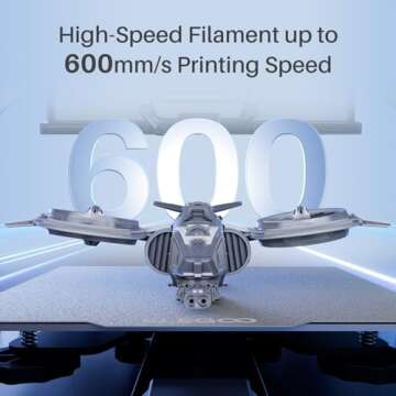 ELEGOO Rapid PLA Plus Filament 1.75mm Black 4KG, PLA+ 3D Printer Filament for 30-600 mm/s High Speed...