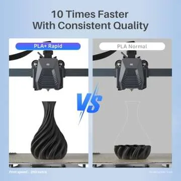 ELEGOO Rapid PLA Plus Filament 1.75mm Black 4KG, PLA+ 3D Printer Filament for 30-600 mm/s High Speed Printing, Dimensional Accuracy +/- 0.02 mm, 4 Pack 1kg Spool(2.2lbs)