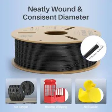 ELEGOO Rapid PLA Plus Filament 1.75mm Black 4KG, PLA+ 3D Printer Filament for 30-600 mm/s High Speed Printing, Dimensional Accuracy +/- 0.02 mm, 4 Pack 1kg Spool(2.2lbs)