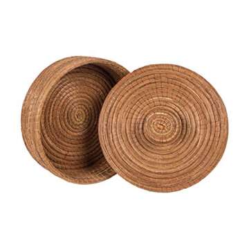 JOSE ARTESANO Pine Needle Tortilla Warmer (Ocoxal), 9.8 IN x 9.8 IN, Rustic Tortillero, Natural Brown, Handcrafted In Mexico, 100% Sustainable, Organic And Vegan, (Natural)