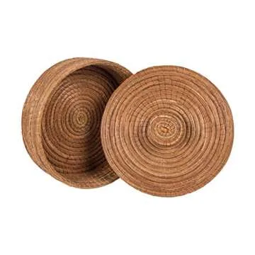 JOSE ARTESANO Pine Needle Tortilla Warmer (Ocoxal), 9.8 IN x 9.8 IN, Rustic Tortillero, Natural Brown, Handcrafted In Mexico, 100% Sustainable, Organic And Vegan, (Natural)