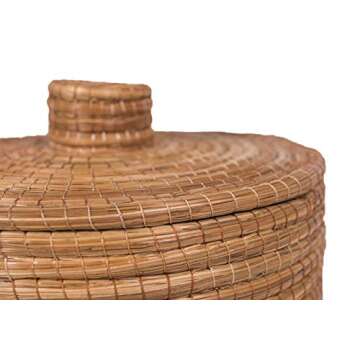 JOSE ARTESANO Pine Needle Tortilla Warmer (Ocoxal), 9.8 IN x 9.8 IN, Rustic Tortillero, Natural Brown, Handcrafted In Mexico, 100% Sustainable, Organic And Vegan, (Natural)