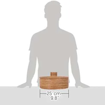 JOSE ARTESANO Pine Needle Tortilla Warmer (Ocoxal), 9.8 IN x 9.8 IN, Rustic Tortillero, Natural Brown, Handcrafted In Mexico, 100% Sustainable, Organic And Vegan, (Natural)