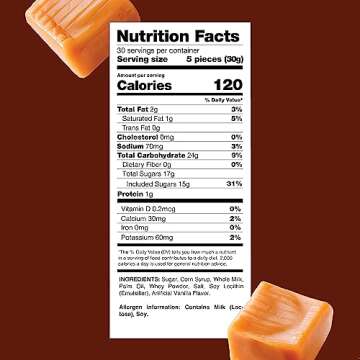 Caramel Cubes Candy - 2 Pound Bulk Pack (About 150 Count) - Individually Wrapped