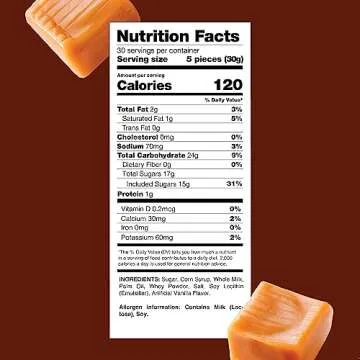 Caramel Cubes Candy - 2 Pound Bulk Pack (About 150 Count) - Individually Wrapped