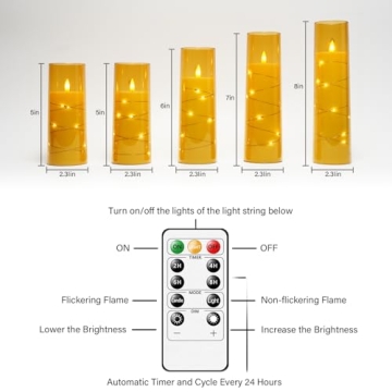 Shop kakoya Flameless LED Candles with Timer in Gold