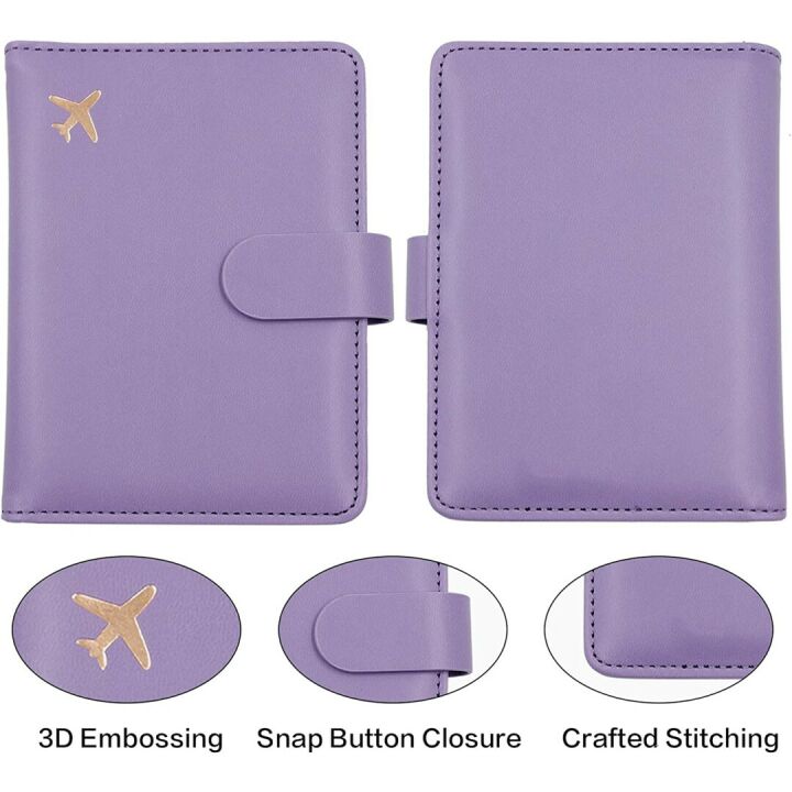 Cnycmy Lavender RFID Passport & Vaccine Card Holder