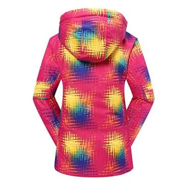 PHIBEE Girls' Sportswear Waterproof Windproof Snowboard Ski Jacket (Light, 7)
