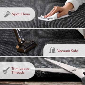 nuLOOM 2x10 Rigo Jute Hand Woven Area Rug, Black, Solid Farmhouse Design, Natural Fiber, For Bedroom, Living Room, Dining Room, Hallway, Office, Kitchen, Entryway