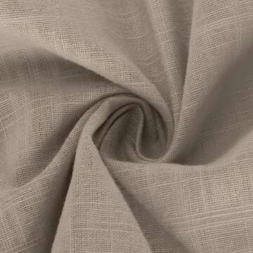 SMIDOW Womens Cotton Linen Button Down Shirt, #B-khaki, X-Large