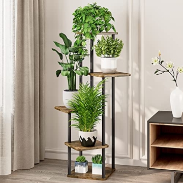 AZERPIAN 5 Tier Plant Stand - Modern Metal Flower Holder