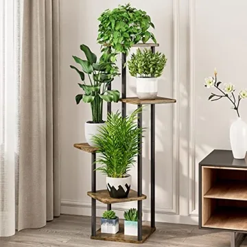 AZERPIAN 5 Tier Plant Stand - Modern Metal Flower Holder