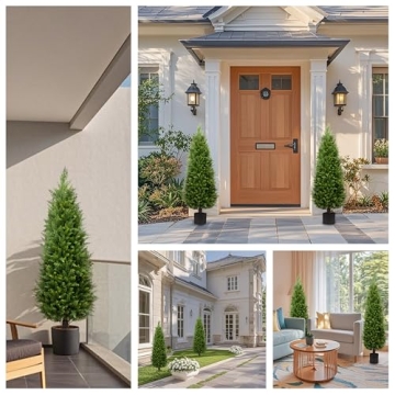 4ft Artificial Cedar Trees Set of 2 for Home Decor