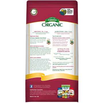 Espoma Organic Blood Meal Fertilizer 12-0-0 All-Natural Plant Food Source of Nitrogen for Organic Ga...