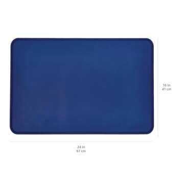 Amazon Basics Anti-Slip Pet Food Bowl Mat in Blue