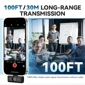Amazpro Wireless Lavalier Mic with Noise Reduction