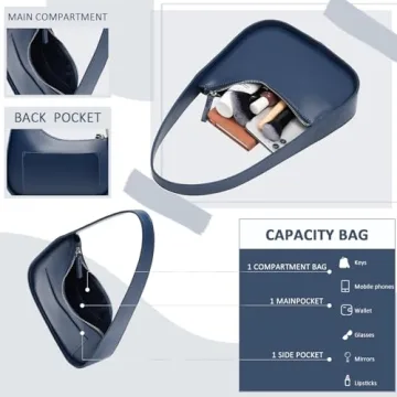 Chic Vegan Leather Handbag for Women, Stylish Underarm Bag