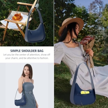 Chic Vegan Leather Handbag for Women, Stylish Underarm Bag