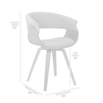 Armen Living Summer Modern Accent Chair in Charcoal Fabric