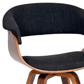 Armen Living Summer Modern Accent Chair in Charcoal Fabric