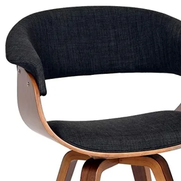 Armen Living Summer Modern Accent Chair in Charcoal Fabric