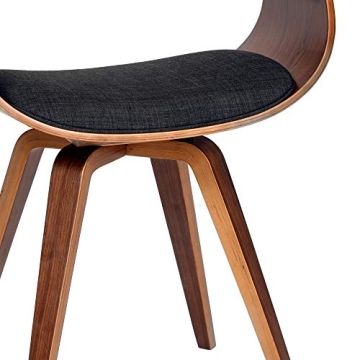 Armen Living Summer Modern Accent Chair in Charcoal Fabric