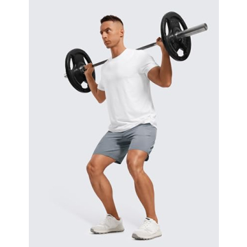 CRZ YOGA Men's Linerless Quick Dry Workout Shorts