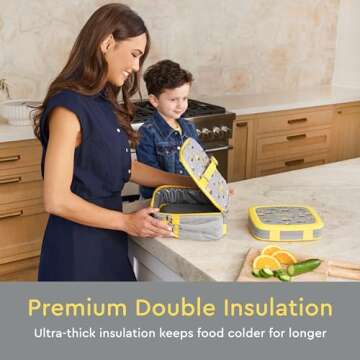 Bentgo Kids Lunch Bag - Durable, Double-Insulated Lunch Bag for Kids 3+; Holds Lunch Box, Water Bott...