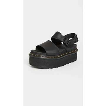 Comfortable Dr. Martens Women's Voss Platform Sandals, Black, 6 M US