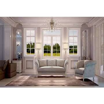 CSFOTO 3D Living Room Backdrop for Office and Zoom