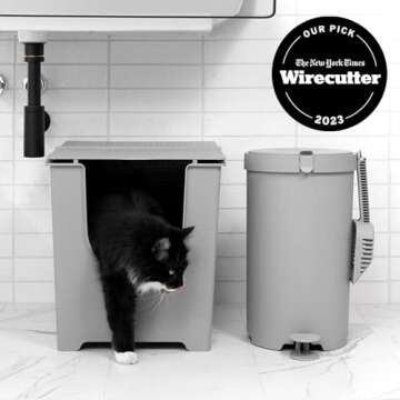 Modkat Flip Litter Box - Adjustable 3 Lid Positions, Seamless Base, Reusable Liner, Eco-Friendly Cat...