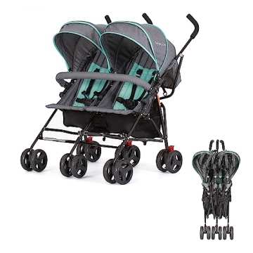 Lightweight Double Stroller for Infant & Toddler Travel