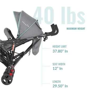 Lightweight Double Stroller for Infant & Toddler Travel